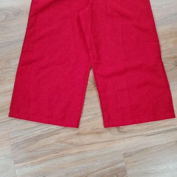 🔸️Red Cutout Tie Front Culotte Sleeveless Jumpsuit XSmall - Picture 11 of 15